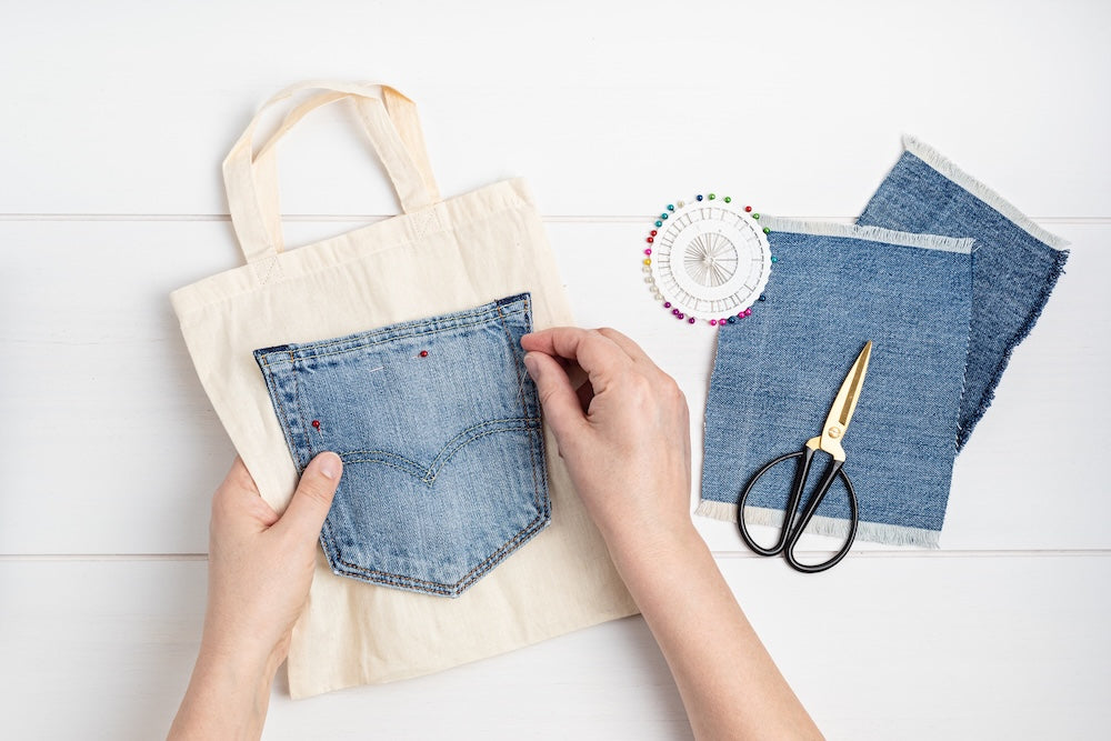 Upcycling using old jeans